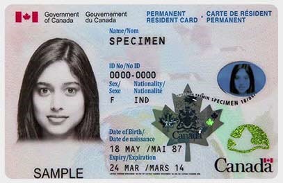 Canadian Permanent Residence Card